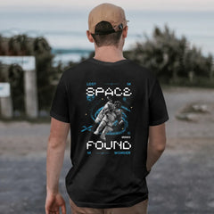 Space oversized Black T-Shirt