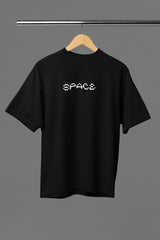 Space oversized Black T-Shirt