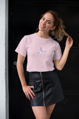 Cute Whale Female baby pink regular fit T-shirt