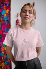 Cute Whale Female baby pink regular fit T-shirt