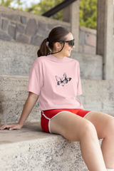 Pink Wings oversize T-shirt