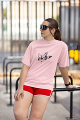 Pink Wings oversize T-shirt