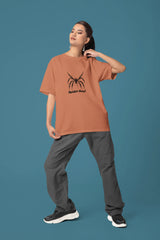 Coral Web Oversize T-shirt