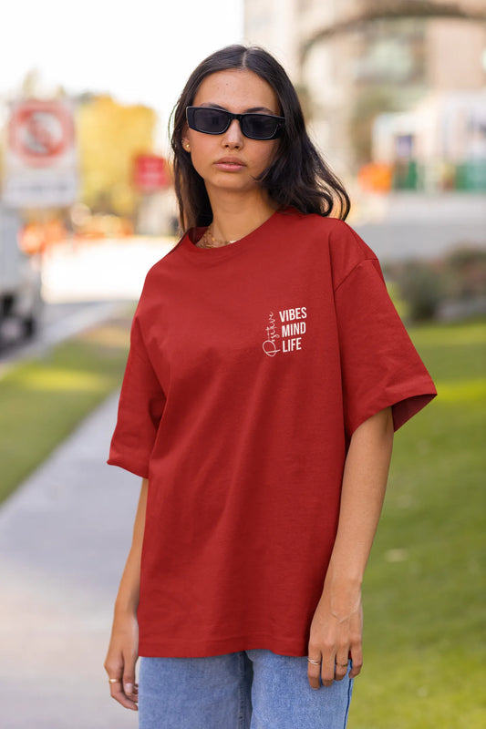 Red Positivity Oversize T-shirt