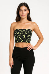 Noir Garden Tube Top