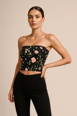 Ebony Flora Tube Top