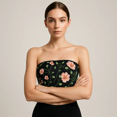 Ebony Flora Tube Top