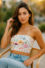 Pearl Magnolia Tube Top