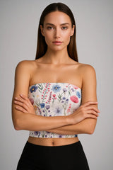 Ivory Daisy Tube Top