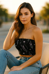 Crystal Daisy Tube Top