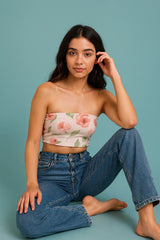 Fuchsia Zinnia Tube Top
