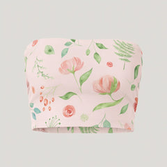 Floral-patterned top on a light gray background