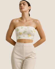 Chiffon Camellia Tube Top