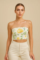 Porcelain Poppy Tube Top