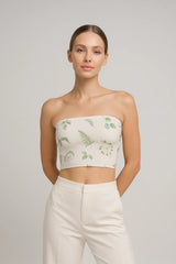 Cotton Magnolia Tube Top