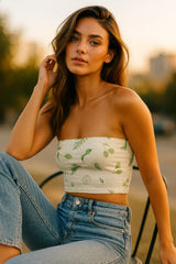 Cotton Magnolia Tube Top