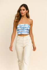 Cobalt Crocus Tube Top