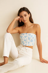 Frosted Flora Tube Top