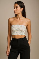 Pearl Peony Tube Top