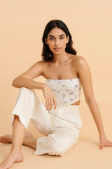 Chiffon Cherry Blossom Tube Top
