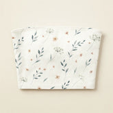 Floral patterned fabric on a beige background
