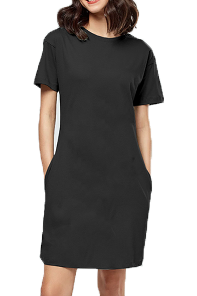 Female T-Shirt Dress Black S