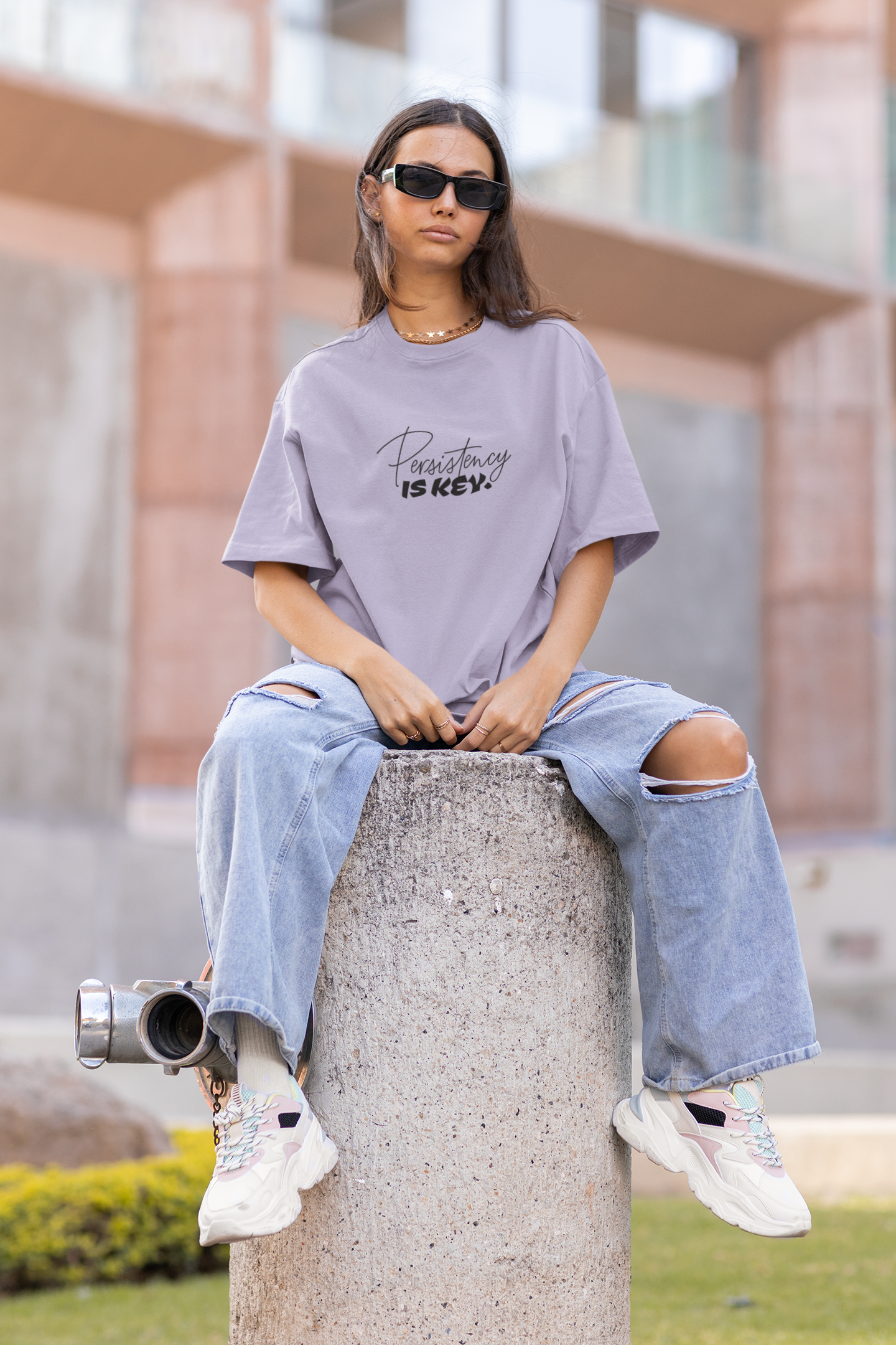 Lavender Grit Oversize T-shirt