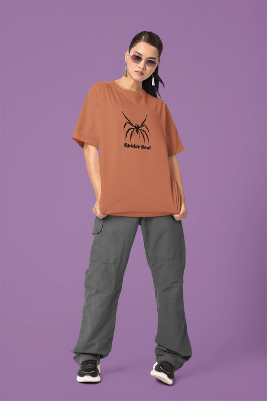 Coral Web Oversize T-shirt
