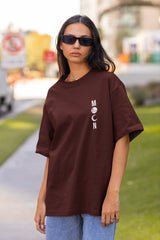 Maroon Crescent Oversize T-shirt