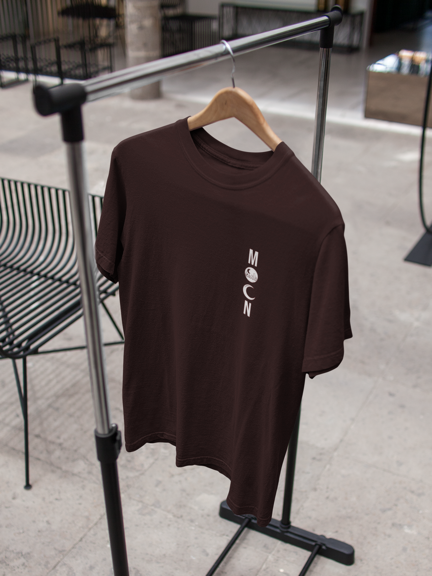 Maroon Crescent Oversize T-shirt