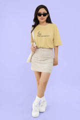 Beige Now Oversize T-shirt