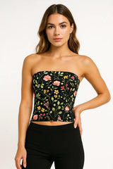 Midnight Bloom Tube Top