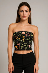 Midnight Bloom Tube Top