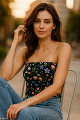 Onyx Petal  Tube Top