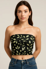 Noir Garden Tube Top