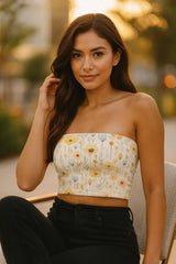 Velvet Dahlia Tube Top