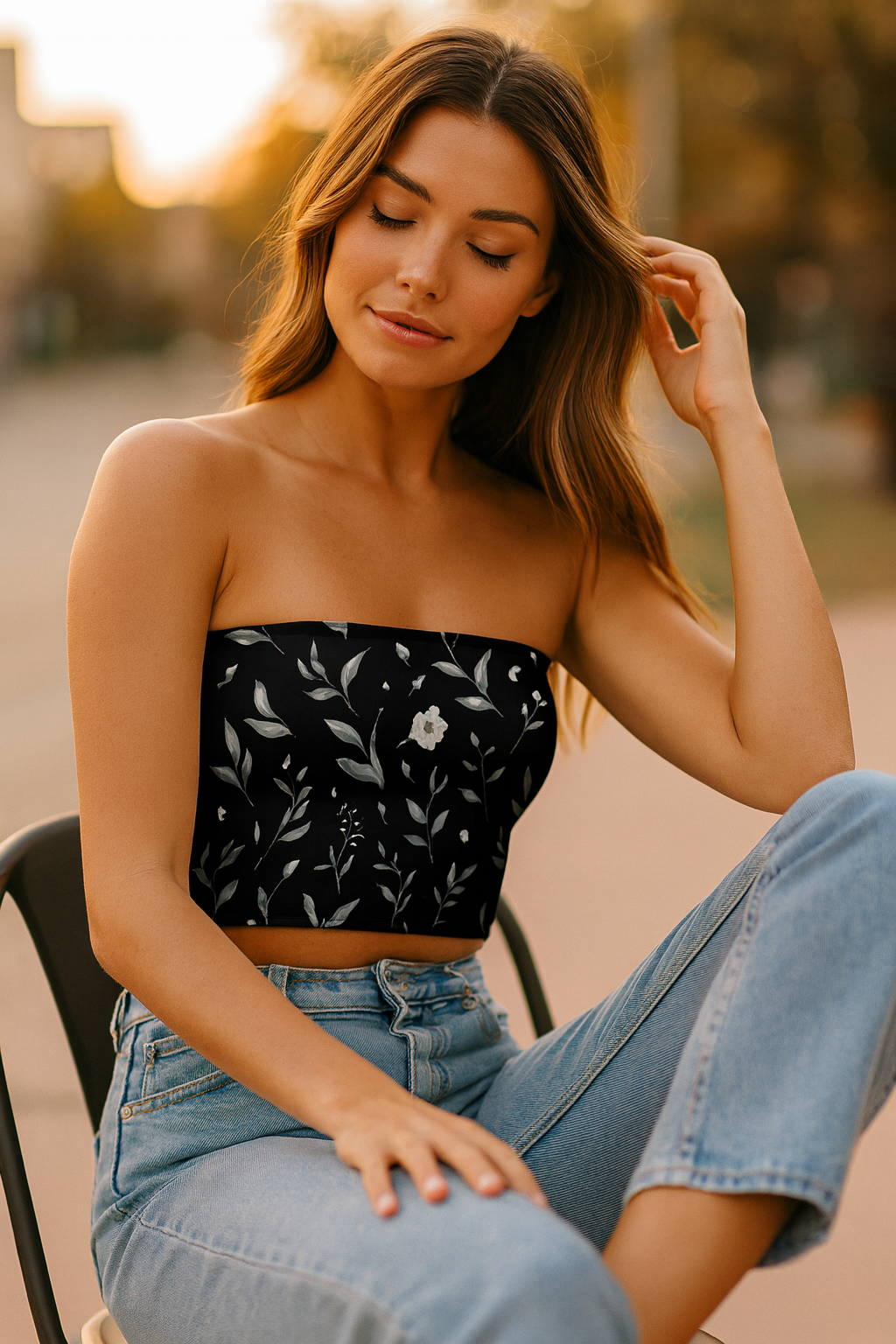 Coal Cosmos Tube Top