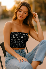 Coal Cosmos Tube Top