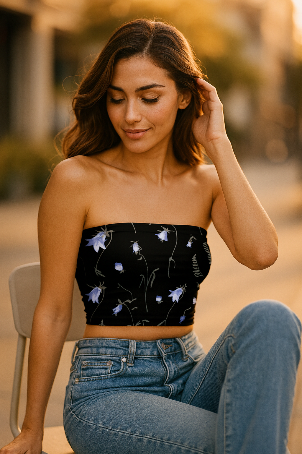 Sable Sunflower Tube Top