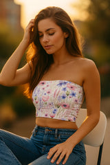 Glacier Gardenia Tube Top
