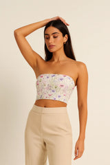 Glacier Gardenia Tube Top