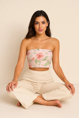 Fuchsia Zinnia Tube Top