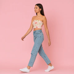 Fuchsia Zinnia Tube Top