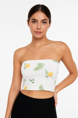 Chiffon Camellia Tube Top