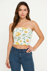 Porcelain Poppy Tube Top