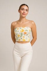 Porcelain Poppy Tube Top