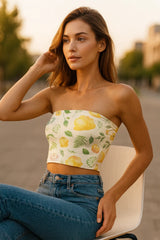 Porcelain Poppy Tube Top