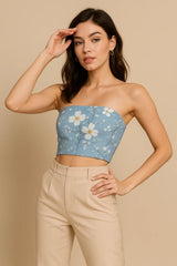 Sapphire Snapdragon Tube Top