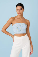 Marine Hyacinth Tube Top