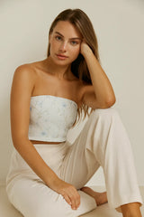 Cerulean Columbine Tube Top